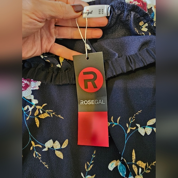 NWT Rosegal Blue Floral 🌺 adjustable off-the-shoulder blouse (4X) / Sz 20) 💙🌺 - Picture 16 of 16